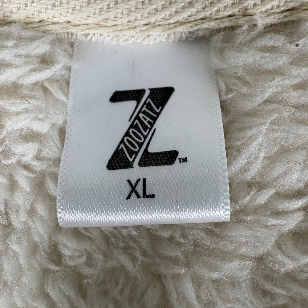 ZooZatz Iowa Hawkeyes Vest Womens XL Cream‎ Sherpa Fleece Full Zip NCAA College - Picture 4 of 8